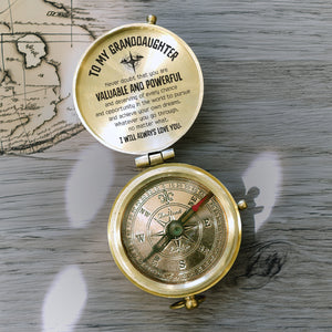 Personalized Engraved Compass - Family - To My Granddaughter - I Will Always Love You - Gpb23010