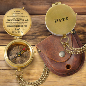 Personalized Compass To Grandson - I'm Always Here For You - Gpb22001