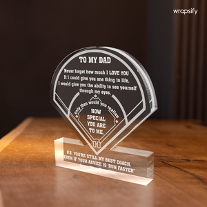 Crystal Plaque - Softball - To My Dad - From Daughter - You're Still My Best Coach - Gznf18122