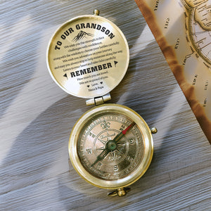 Personalized Engraved Compass - Family - To Our Grandson - We Are So Proud Of You - Gpb22020