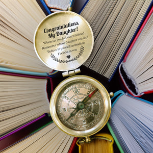 Personalized Engraved Compass - Family - To My Daughter - Believe In Yourself As Much As I Believe In You - Gpb17015