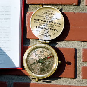 Personalized Compass To Grandson - I'm Always Here For You - Gpb22001