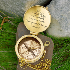 Personalized Engraved Compass - Family - For Couple - I Love You - Gpb26280