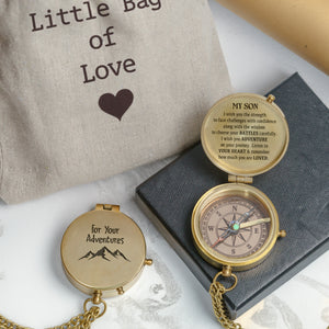 Personalized Engraved Compass - Family - To My Son - Listen To Your Heart - Gpb16094