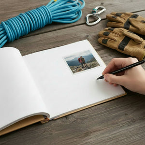 Personalized Wood Adventure Book | Travel & Hiking Scrapbook | Gift for Explorers or Yourself | Gdpa34002