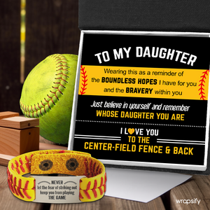 Softball Bracelet - Softball - To My Daughter - I Love You To The Center-field Fence And Back - Gbzk17029