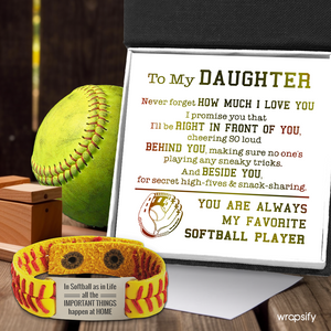 Softball Bracelet - Softball - To My Daughter - Never Forget How Much I Love You - Gbzk17026
