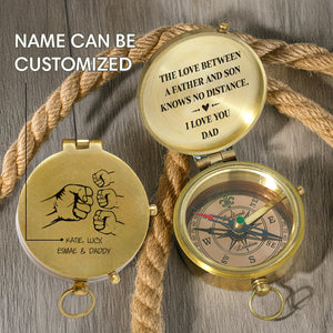 Personalized Engraved Compass - Family - To My Dad - From Son - The Love Between A Father And Son Knows No Distance - Gpb18061