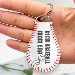 Handmade Leather Baseball Keychain - Baseball - To My Mom - In My Baseball Mom Era - Gkqi19001
