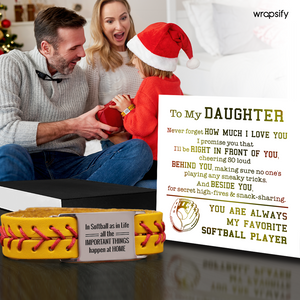 Softball Bracelet - Softball - To My Daughter - Never Forget How Much I Love You - Gbzk17026