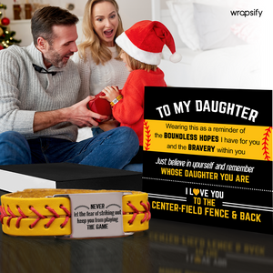 Softball Bracelet - Softball - To My Daughter - I Love You To The Center-field Fence And Back - Gbzk17029