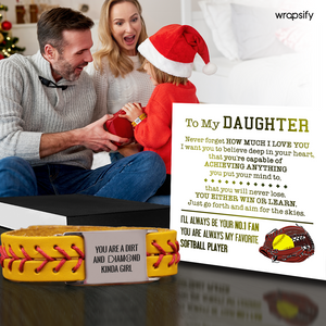 Softball Bracelet - Softball - To My Daughter - You Are A Dirt And Diamond Kinda Girl - Gbzk17025