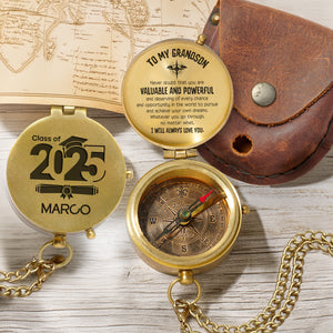 Personalized Engraved Compass - Family - To My Grandson - I Will Always Love You - Gpb22017