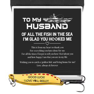 Spoon Fishing Lure - Fishing - To My Husband - Good Luck - Gfaa14008