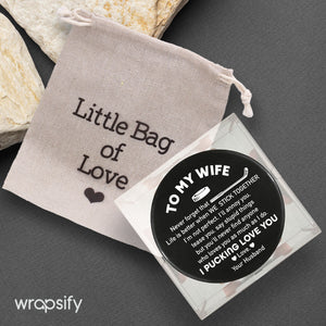 Personalized Hockey Puck - Hockey - To My Wife - Life Is Better When We Stick Together - Gai15011