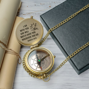 One Step with Faith, Forever Guided - I Am With You - Baptism & Communion Compass - Gpb16095