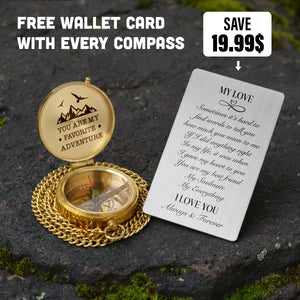 Personalized Engraved Compass - 10th & 50th Anniversary Gift - Gpb26247