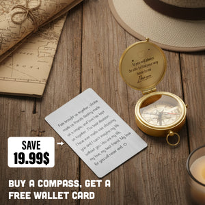 Personalized Compass Gift Romantic Gift For Couples, Long Distance Love, Valentine Gift For Husband & Wife - Gpb14002