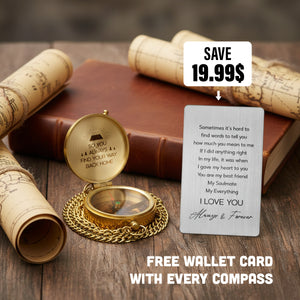 Personalized Compass Gift - Long-distance Keepsake For Him - So Even From Miles Away, Your Love Still Guides Them Home - Gpb26045