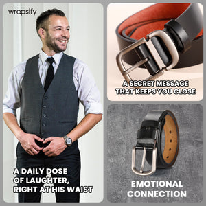 Home Run Hero Gift - Baseball Leather Belt with a Hidden Surprise - Gar26006