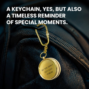 Personalized Brass Compass Keychain - Family - To My Son - From Mom - You're One Step Closer To A Bright New Future - Gkqj16002