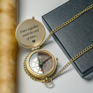 Personalized Engraved Compass - Family - For Couple - Years Together Until The End Of Time - Gpb26238