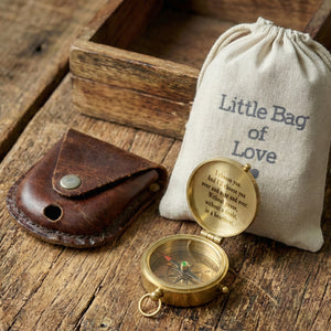 Personalized Traditional 7th Anniversary Copper Gift for Husband | Engraved Bronze Compass - I'll Choose You Over And Over And Over - Gpb14032