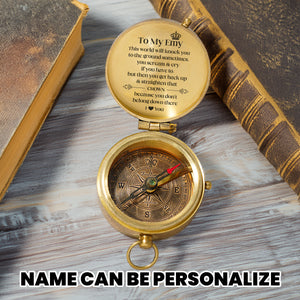 Personalized Engraved Compass - Family - To My Granddaughter - You Get Back Up & Straighten That Crown - Gpb23015