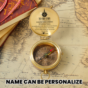 Personalized Engraved Compass - Family - To My Daughter - Go Confidently In The Direction Of Your Dreams - Gpb17018