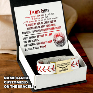 Personalized Baseball Bracelet For Son From Dad - Gbzj16002