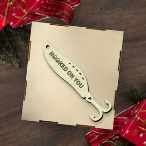 Personalized Wooden Ornament Car Accessories - Fishing - To My Man - Hooked On You - Gap26015