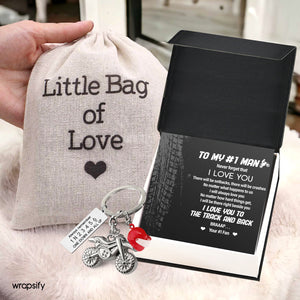 Dirt Bike Helmet Keychain - Biker - To My #1 Man - I Will Always Love You - Gkey26006