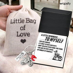 Dirt Bike Helmet Keychain - Biker - To Myself - You Are Enough - Gkey34003