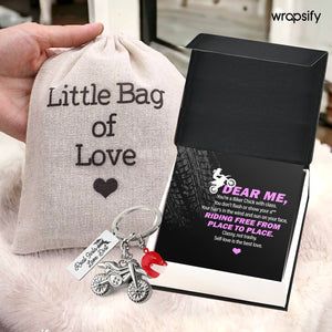 Dirt Bike Helmet Keychain - Biker - To Myself - Riding Free From Place To Place - Gkey34004