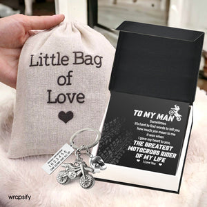 Dirt Bike Helmet Keychain - Biker - To My Man - The Greatest Motocross Rider Of My Life - Gkey26004