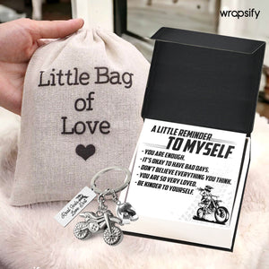 Dirt Bike Helmet Keychain - Biker - To Myself - You Are Enough - Gkey34003