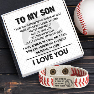 Baseball Bracelet - Baseball - To My Son - Just Go Forth And Aim For The Skies - Gbzj16027