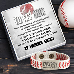 Baseball Bracelet - Baseball - To My Son - Life Will Always Throw Curves, Just Keep Fouling Them Off - Gbzj16023