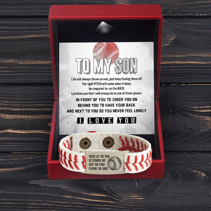 Baseball Bracelet - Baseball - To My Son - Life Will Always Throw Curves, Just Keep Fouling Them Off - Gbzj16023