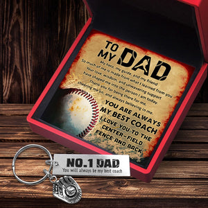 Baseball Glove Keychain - Baseball - To My Dad - So Much Of Me Is Made From What I Learned From You - Gkax18025
