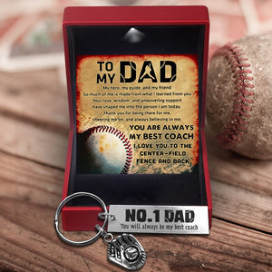 Baseball Glove Keychain - Baseball - To My Dad - So Much Of Me Is Made From What I Learned From You - Gkax18025