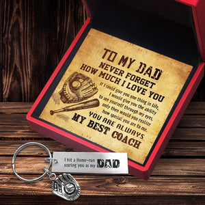 Baseball Glove Keychain - Baseball - To My Dad - You Are Always My Best Coach - Gkax18023