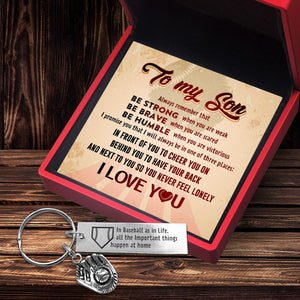 Baseball Glove Keychain - Baseball - To My Son - Be Humble When You Are Victorious - Gkax16014