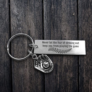 Baseball Glove Keychain - Baseball - To My Son - Just Go Forth And Aim For The Skies - Gkax16015