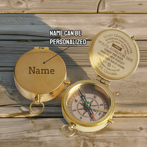 Personalized Engraved Compass - Family - To My Granddaughter - From Grandpa - I Pray You'll Always Be Safe - Gpb23003
