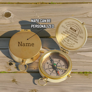 Personalized Engraved Compass - Family - To My Granddaughter - From Grandma - I Pray You'll Always Be Safe - Gpb23005