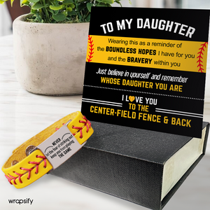 Softball Bracelet - Softball - To My Daughter - I Love You To The Center-field Fence And Back - Gbzk17029