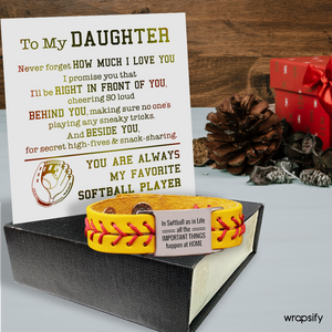 Softball Bracelet - Softball - To My Daughter - Never Forget How Much I Love You - Gbzk17026