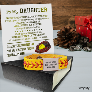 Softball Bracelet - Softball - To My Daughter - You Are A Dirt And Diamond Kinda Girl - Gbzk17025