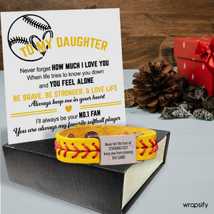Softball Bracelet - Softball - To My Daughter - Be Brave, Be Stronger, & Love Life - Gbzk17028